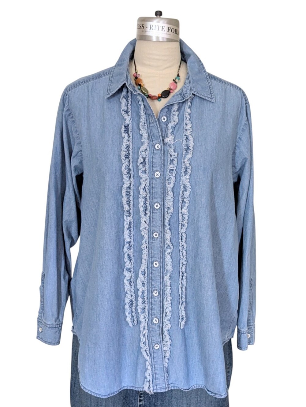 Anthropologie Pilcro Juni Chambray Shirt Size 1X